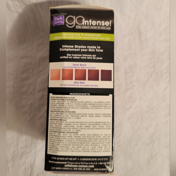 Dark and Lovely Go Intense Permanent Hair Color #1 Super Black, 3 boxes - Picture 3 of 7